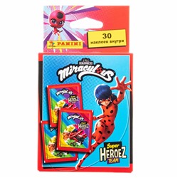 Набор наклеек Команда Супергероев  30 наклеек (в коробочке 6 пакетиков, в пакете 5 наклеек)