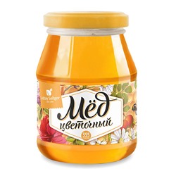 Мёд натуральный цветочный, стекло